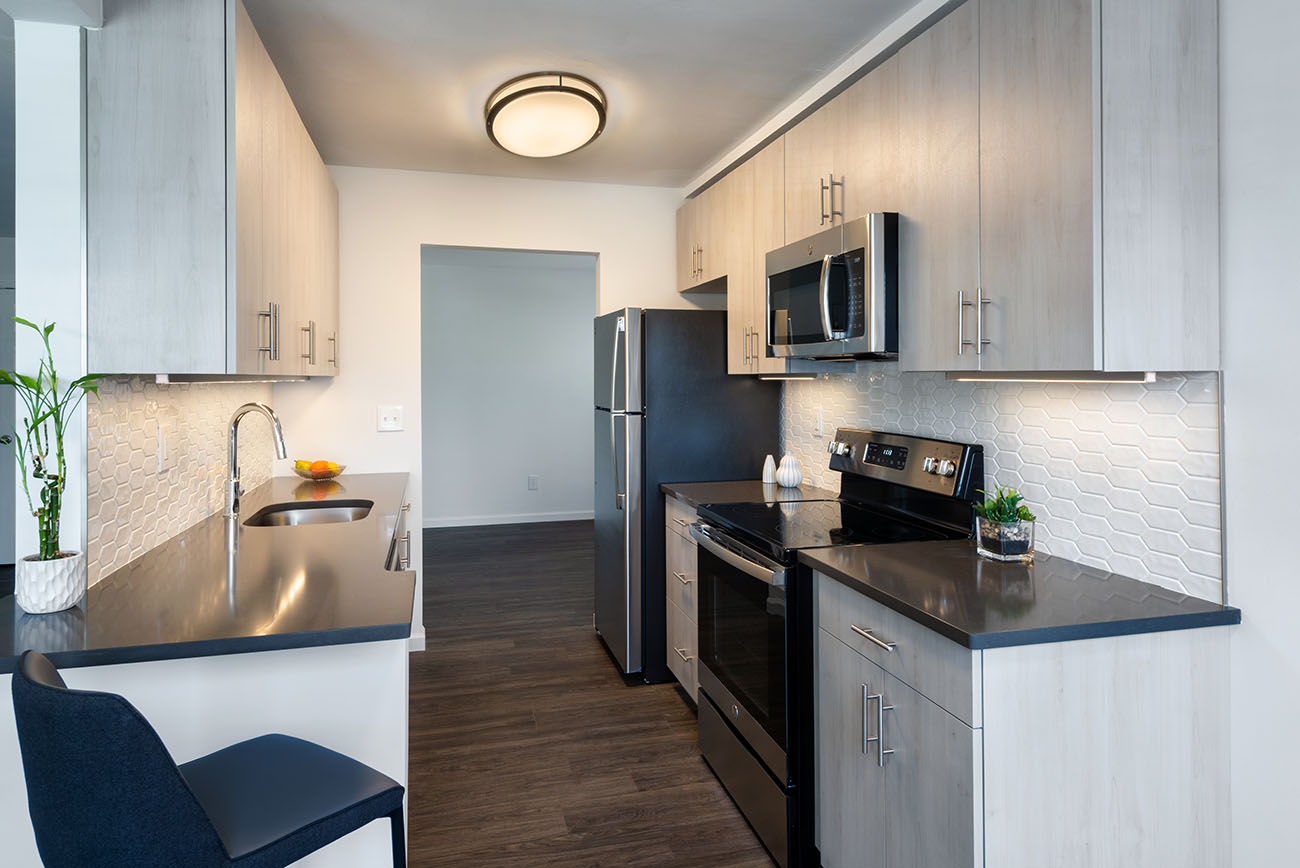 Contemporary Apartment Rental Renovation – Kitchen Upgrade