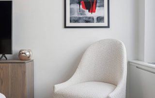 accent chair in contemporary condo